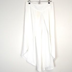 White Flare Beach Pants